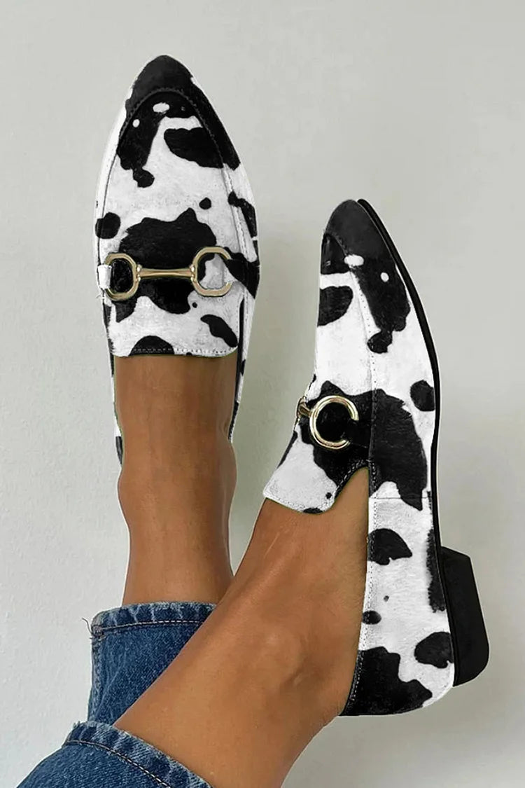 Ava&Rose | PRINTED LOAFER WITH BUCKLE