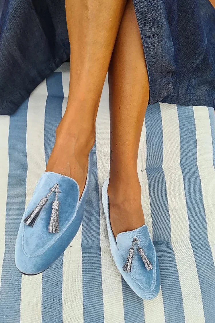 Ava&Rose | SLIPPER WITH SILVER TASSEL