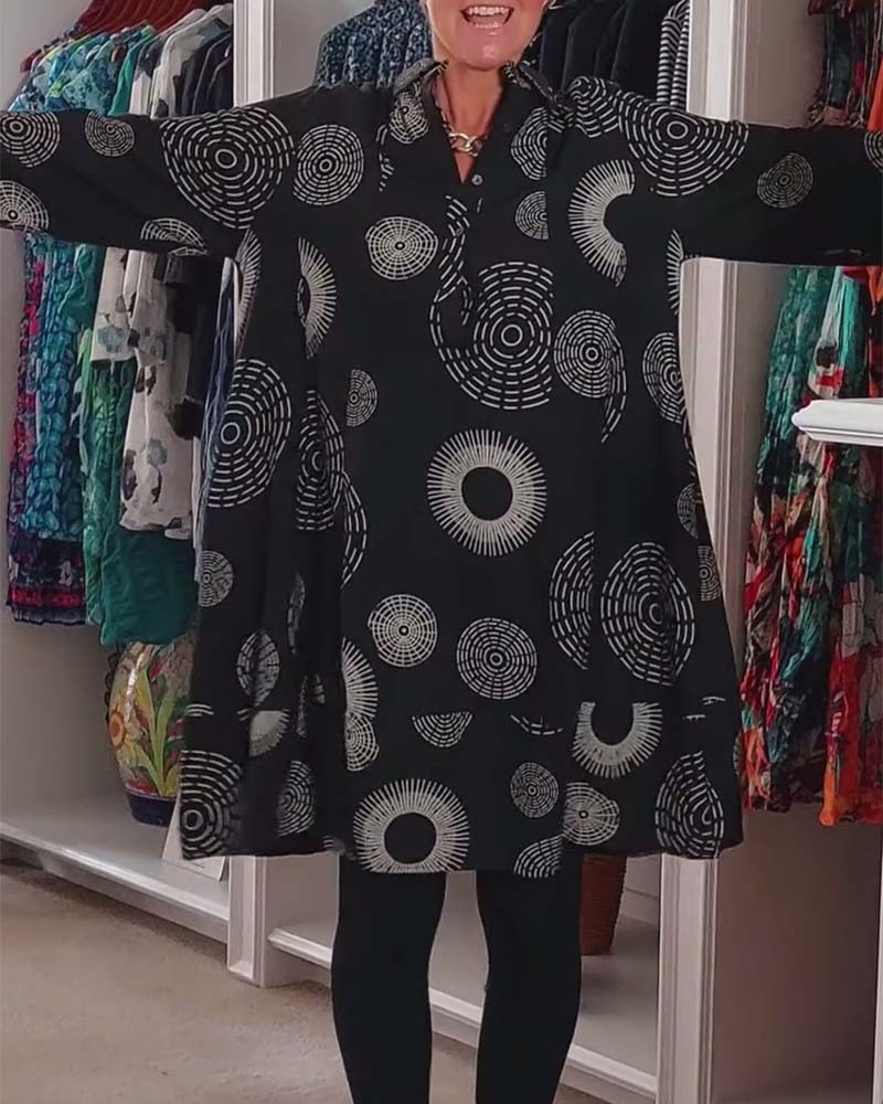 Meliora | Casual Geometric Print Dress