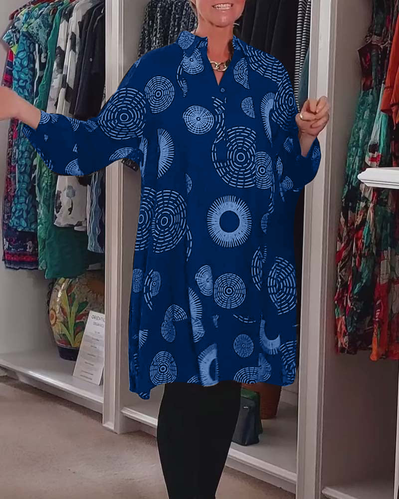 Meliora | Casual Geometric Print Dress