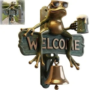 Frog Welcome Doorbell Ornament