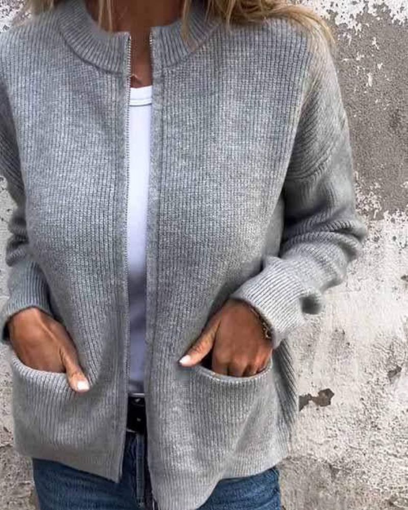 Marsha - Cardigan With Zipper