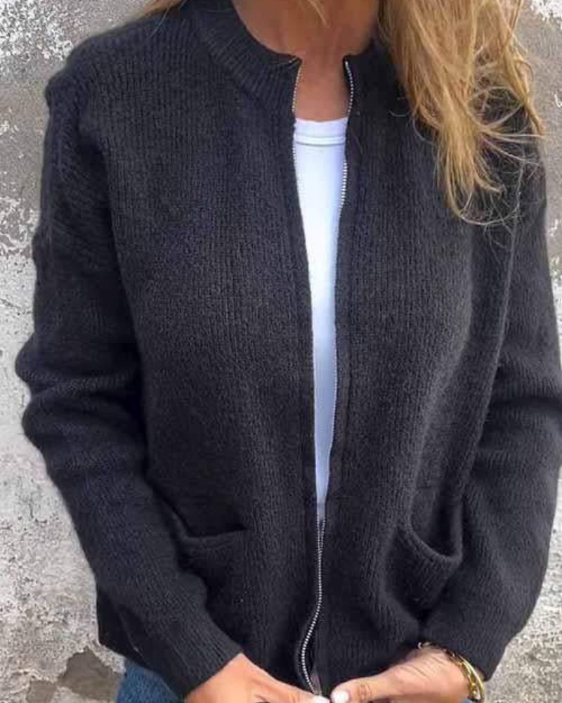 Marsha - Cardigan With Zipper