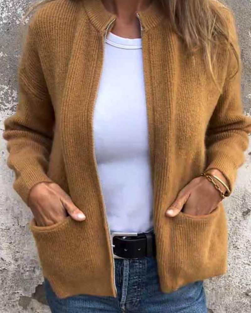 Marsha - Cardigan With Zipper