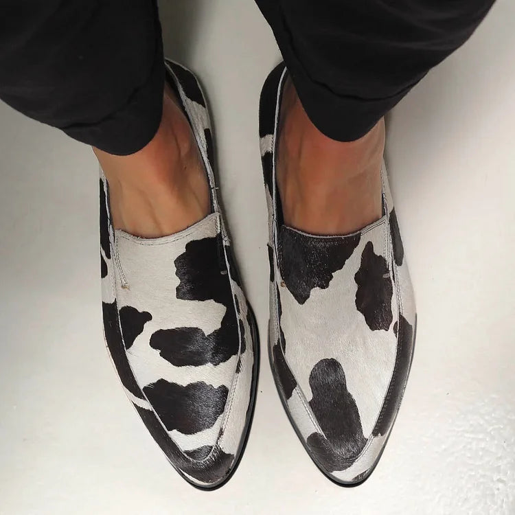 Ava&Rose | COW PRINT SLIP-ONS
