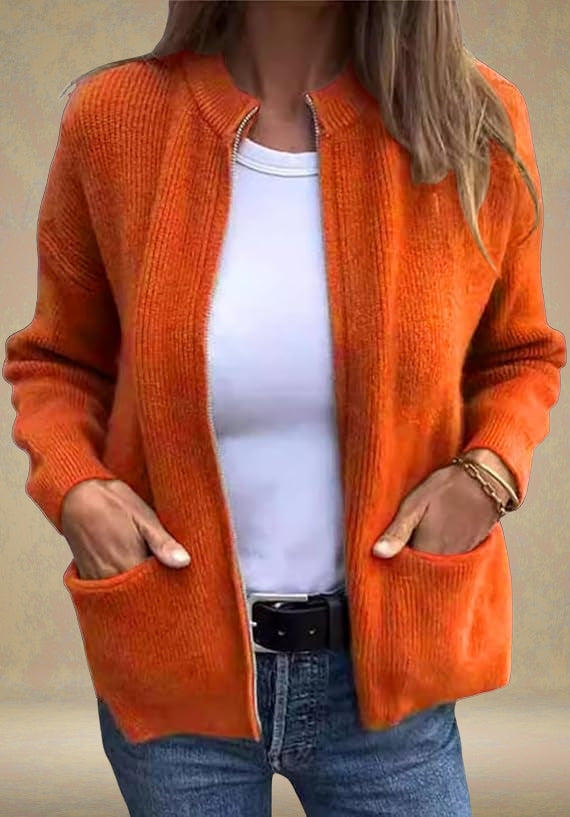 Marsha - Cardigan With Zipper