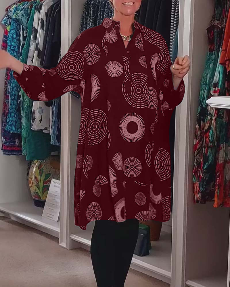 Meliora | Casual Geometric Print Dress