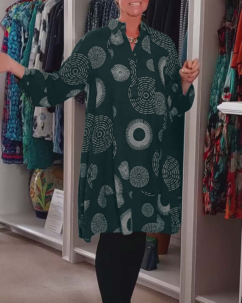 Meliora | Casual Geometric Print Dress