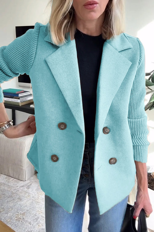 Sorelle - Elegant Knit-Sleeve Jacket