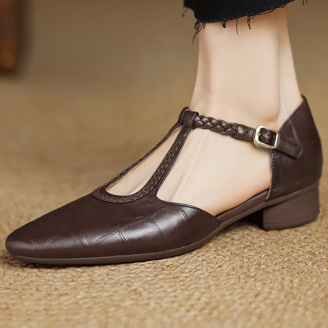 Ava&Rose™| Kepa Leather Mary Janes