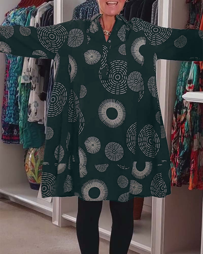 Meliora | Casual Geometric Print Dress