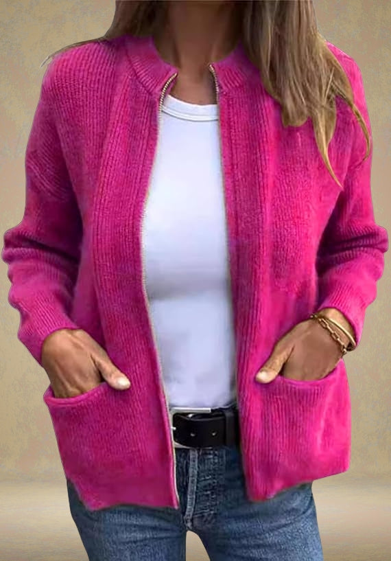 Marsha - Cardigan With Zipper
