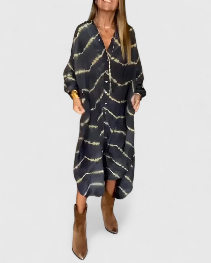 Ava&Rose™ | Elegant Boho Striped Maxi Dress
