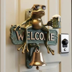Frog Welcome Doorbell Ornament