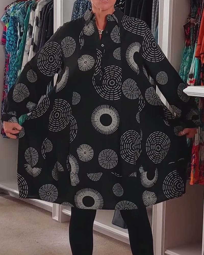 Meliora | Casual Geometric Print Dress
