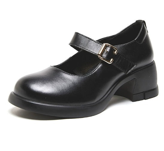 Ava&Rose™| Agnes Leather Mary Janes