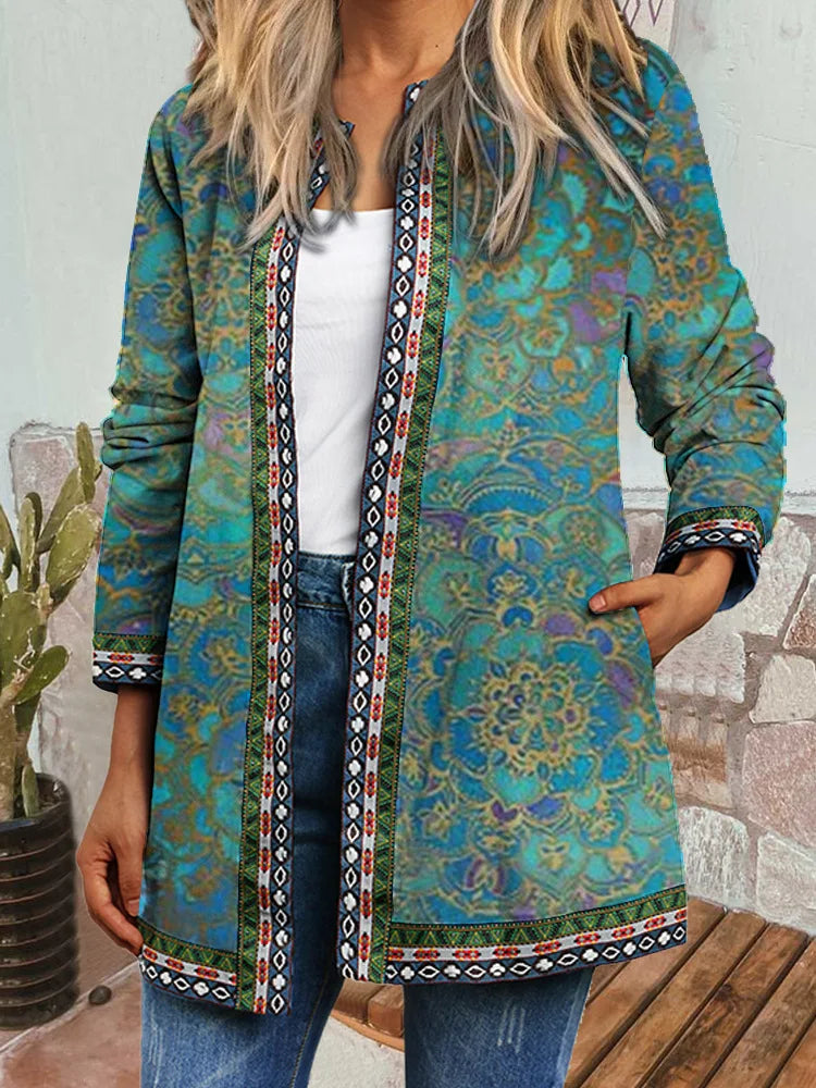 Chic Longline Patchwork Cardigan