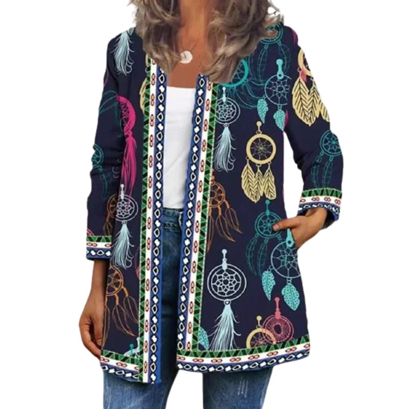 Chic Longline Patchwork Cardigan