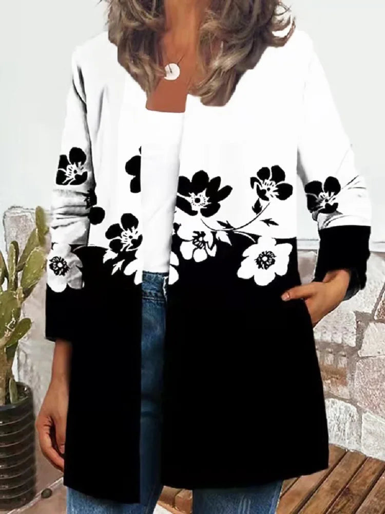 Chic Longline Patchwork Cardigan