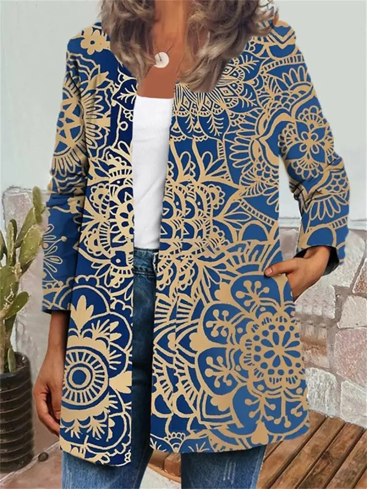 Chic Longline Patchwork Cardigan