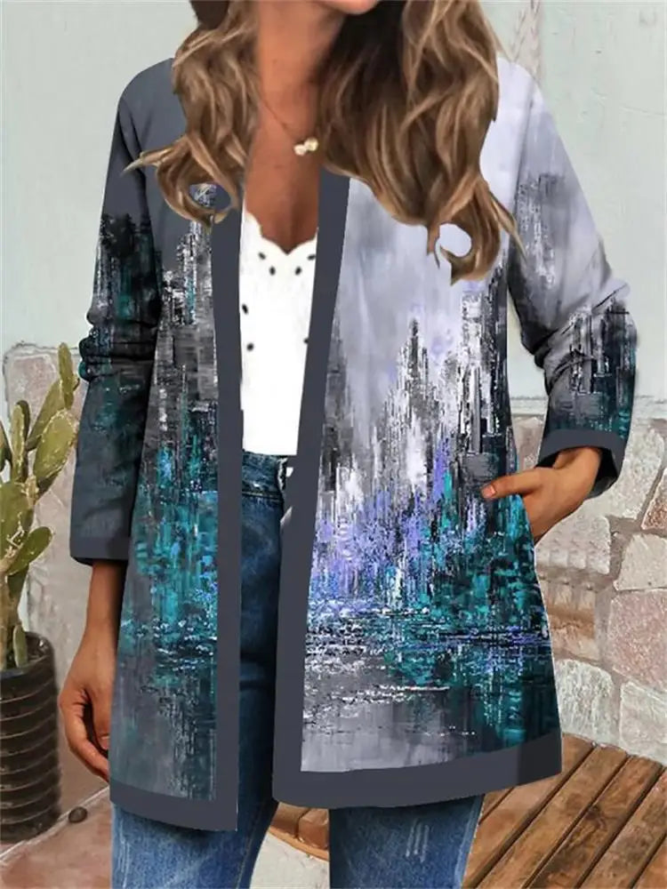 Chic Longline Patchwork Cardigan