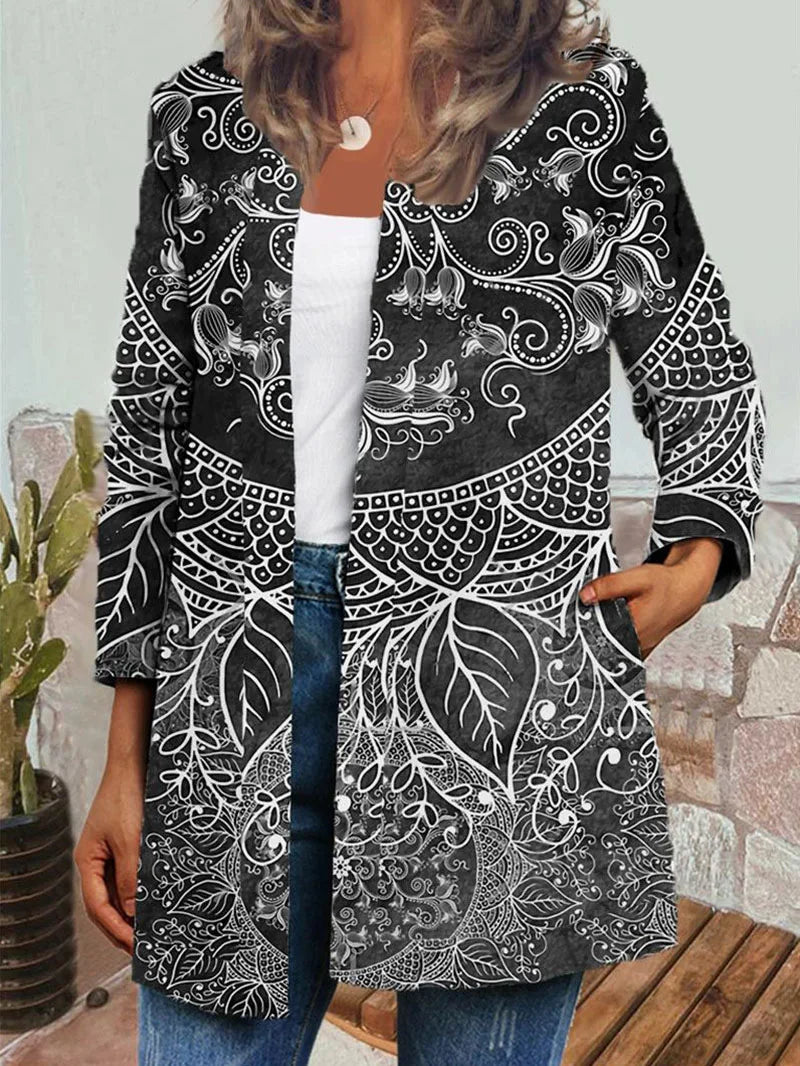 Chic Longline Patchwork Cardigan