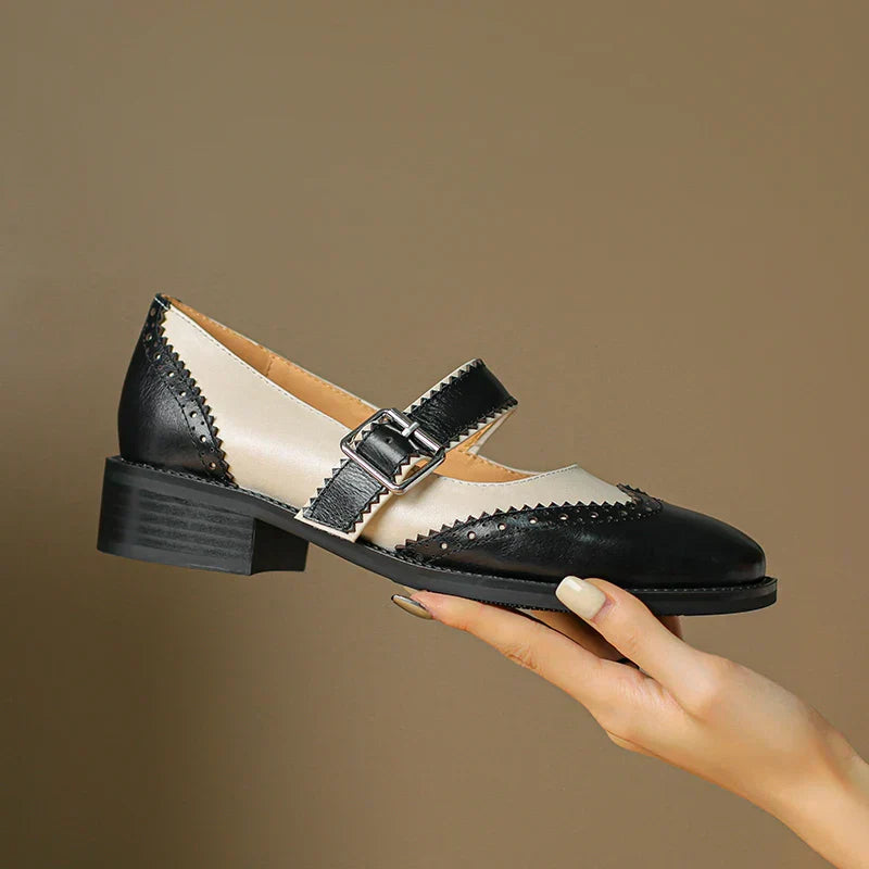 Ava&Rose™| Miana Leather Mary Janes