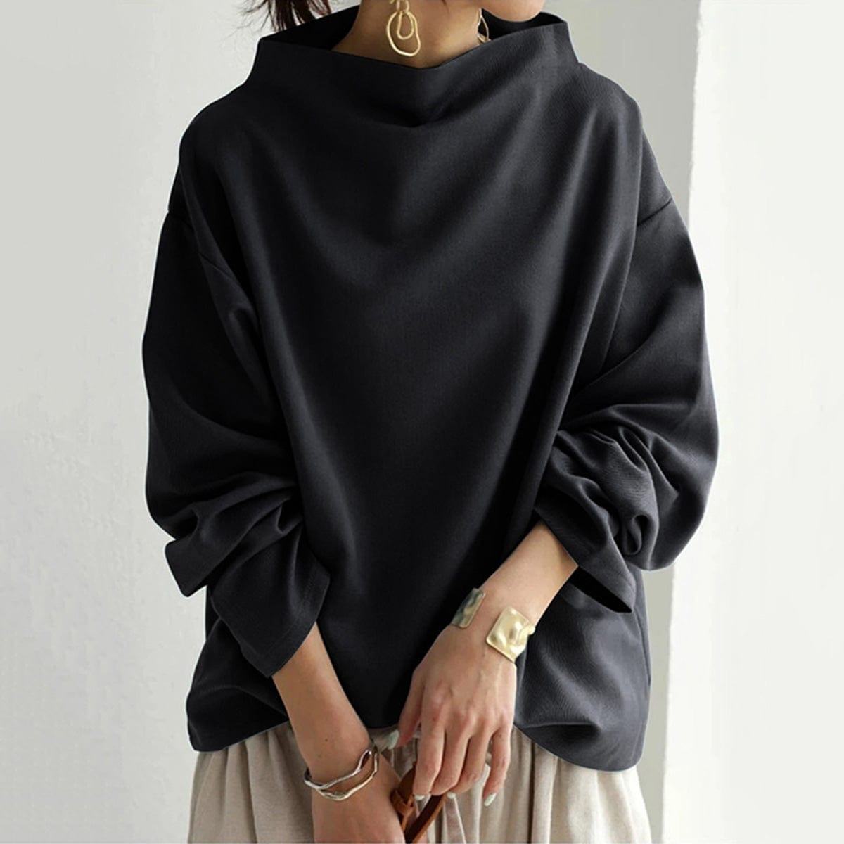 Ava&Rose™ | High-Neck Soft Knit Top