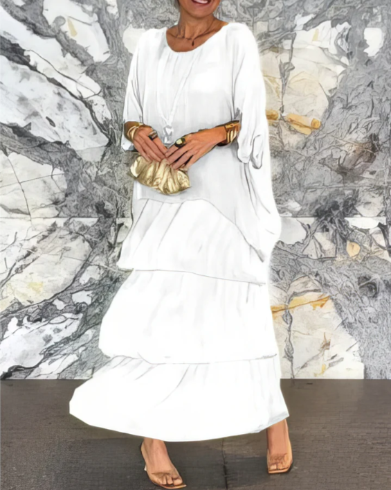 Leona - Loose Crew Neck Dress