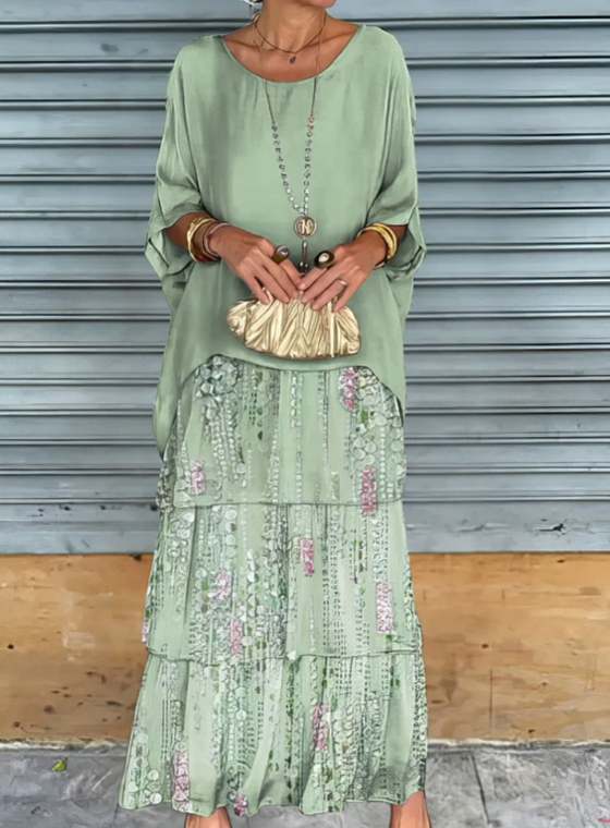 Leona - Loose Crew Neck Dress