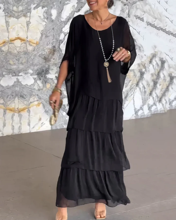 Leona - Loose Crew Neck Dress