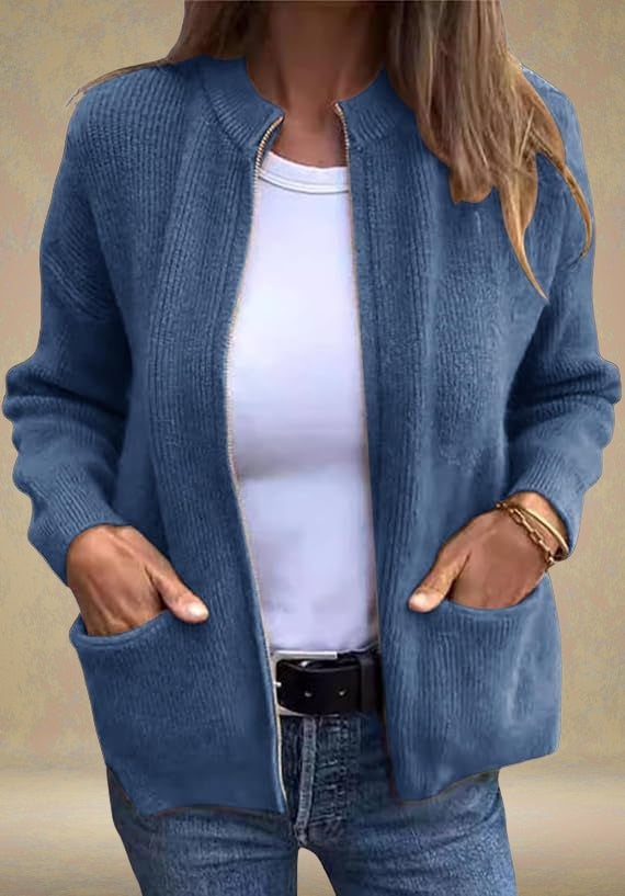 Marsha - Cardigan With Zipper