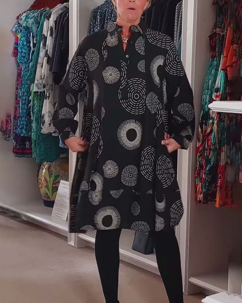 Meliora | Casual Geometric Print Dress