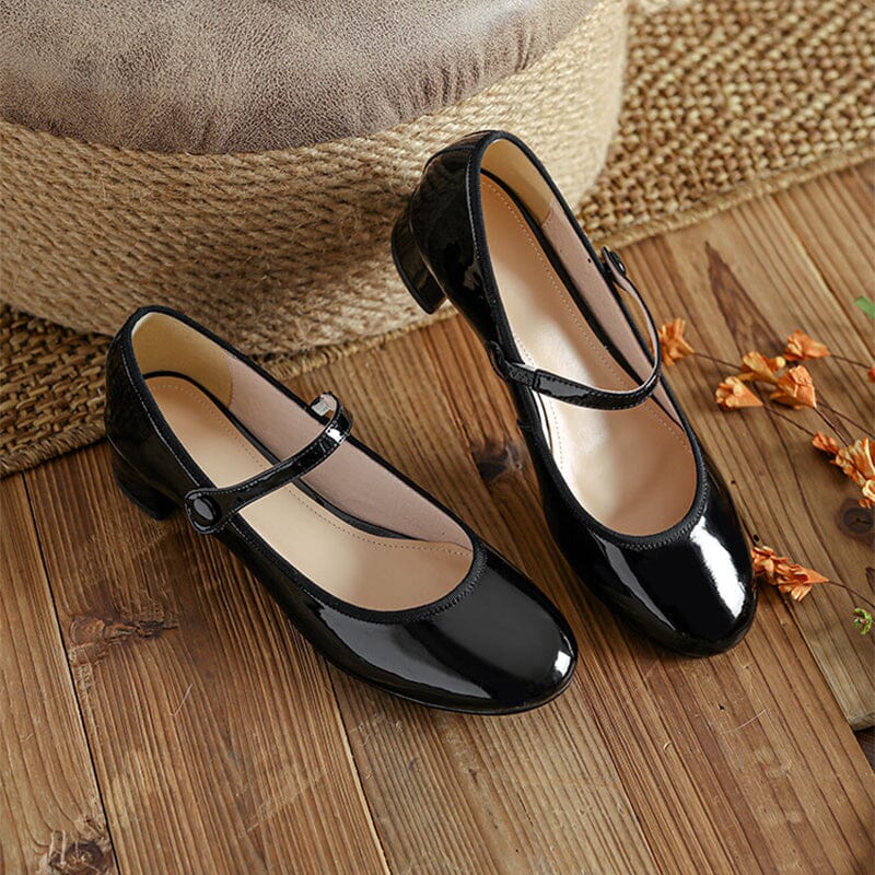 Ava&Rose™| Livy Leather Mary Janes