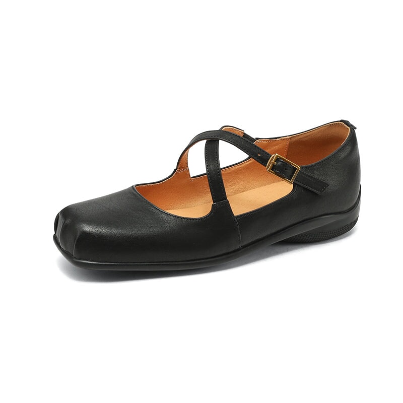 Ava&Rose™| Edith Leather Mary Janes