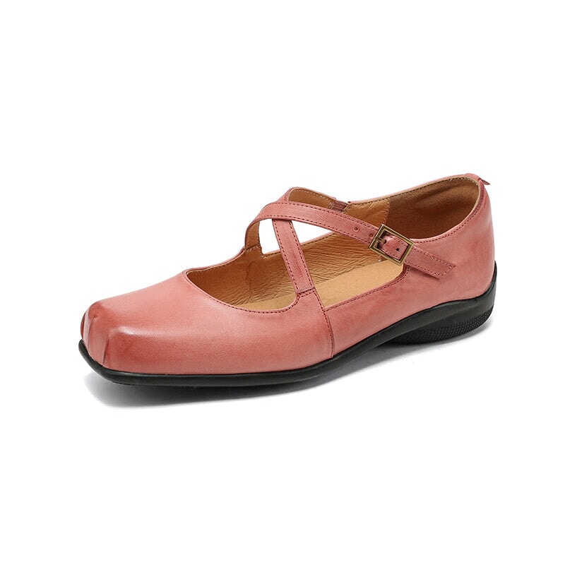 Ava&Rose™| Edith Leather Mary Janes