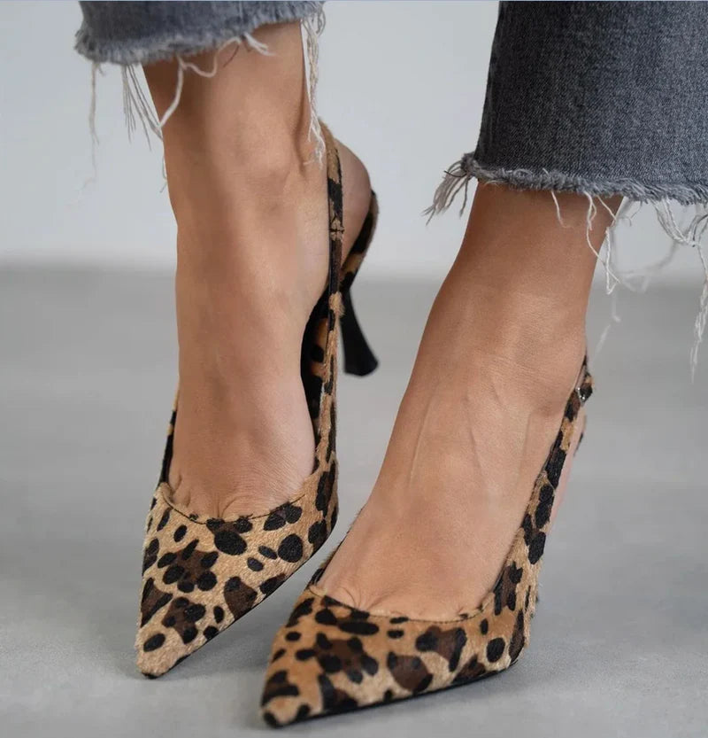 Ava&Rose | Pointed Toe Leopard Print Heels
