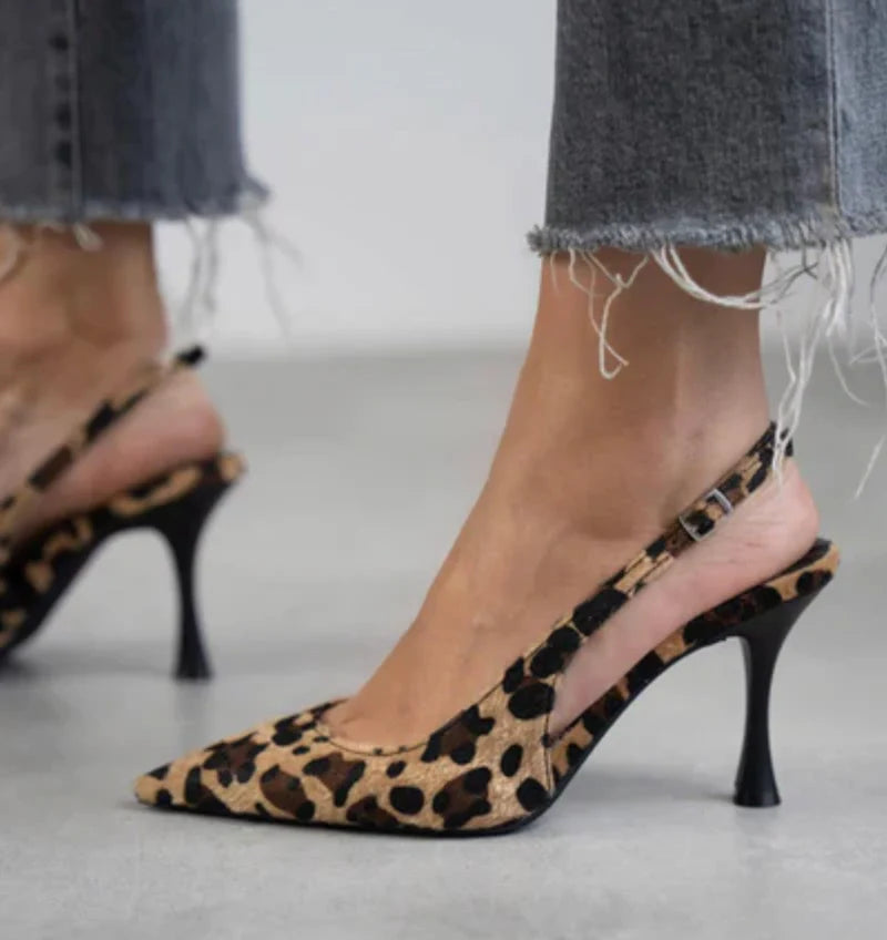 Ava&Rose | Pointed Toe Leopard Print Heels