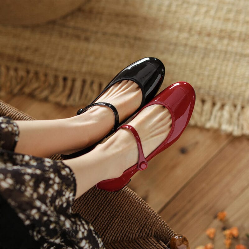 Ava&Rose™| Livy Leather Mary Janes