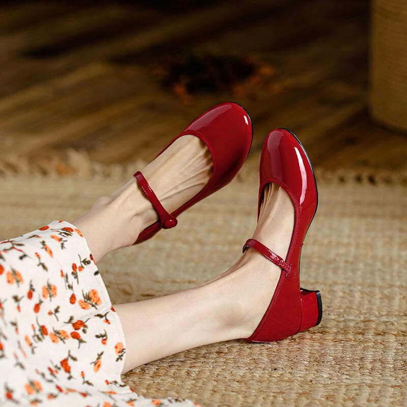 Ava&Rose™| Livy Leather Mary Janes