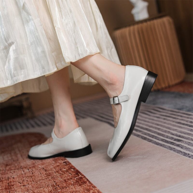 Ava&Rose™| Martha Leather Mary Janes