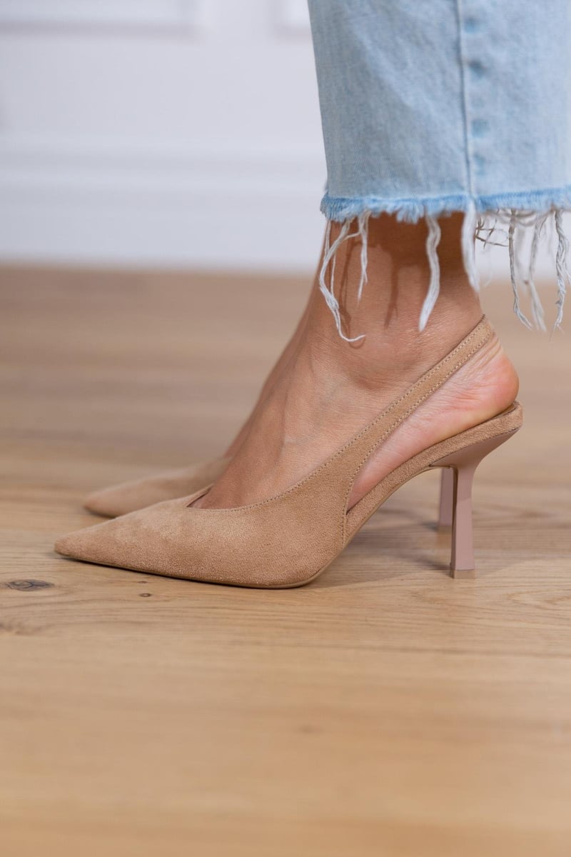 Sophie | Elegant Nude Slingback Heels