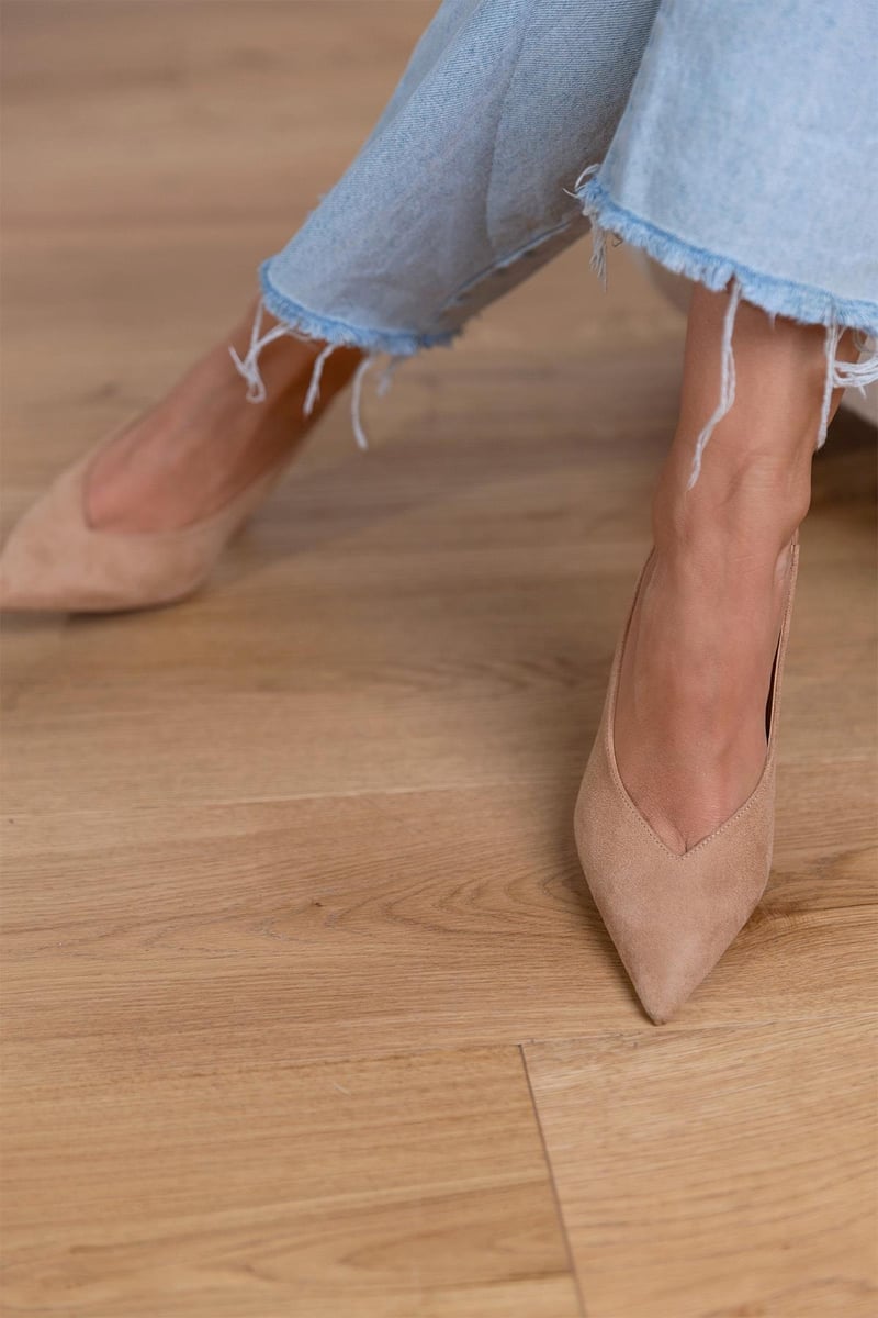 Sophie | Elegant Nude Slingback Heels