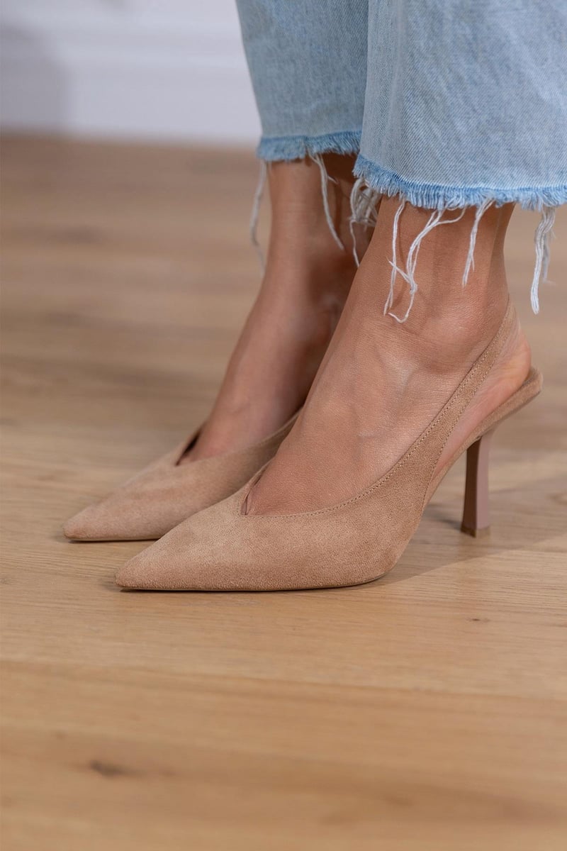 Sophie | Elegant Nude Slingback Heels
