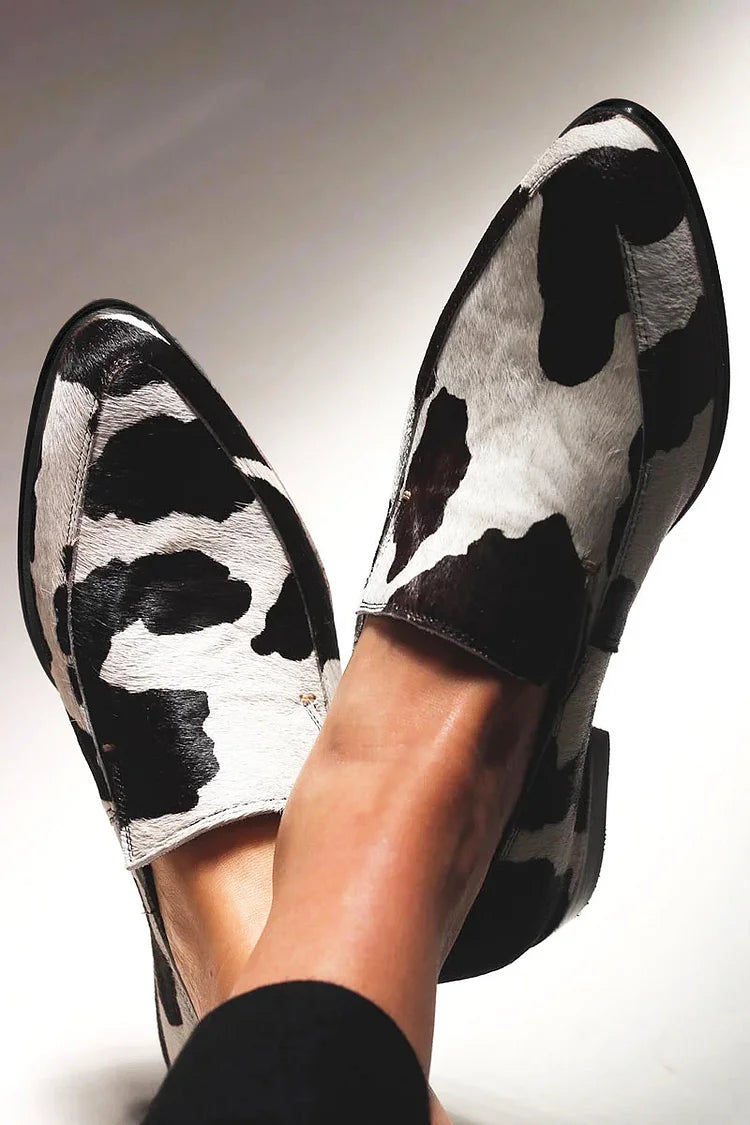 Ava&Rose | COW PRINT SLIP-ONS