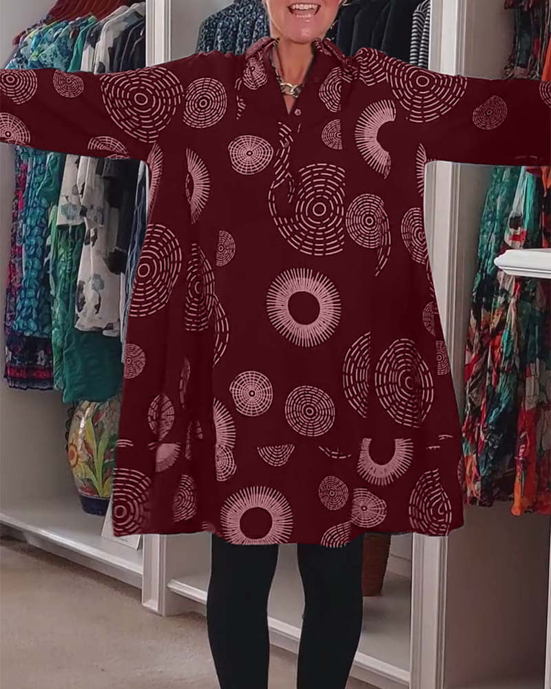 Meliora | Casual Geometric Print Dress