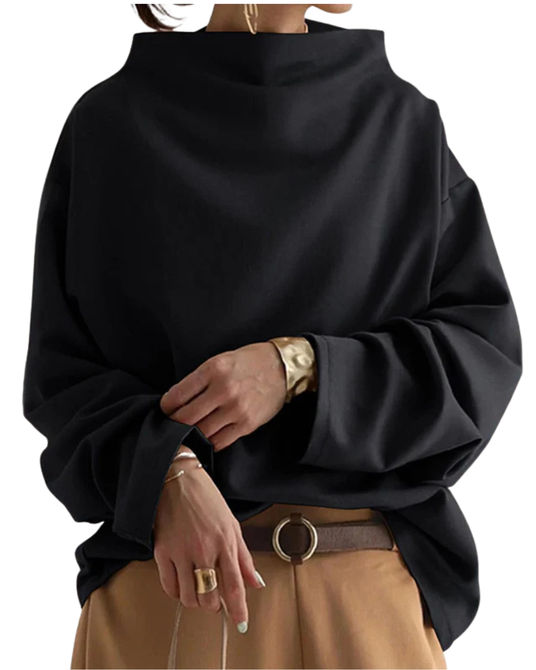 Ava&Rose™ | High-Neck Soft Knit Top