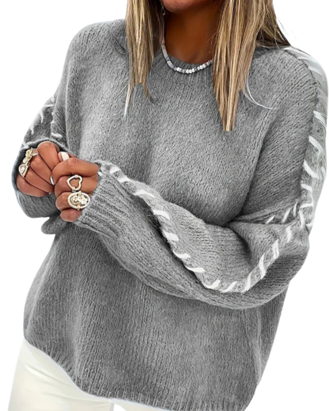 Ava&Rose™ | Comfy Long Sleeve Round Neck Sweater