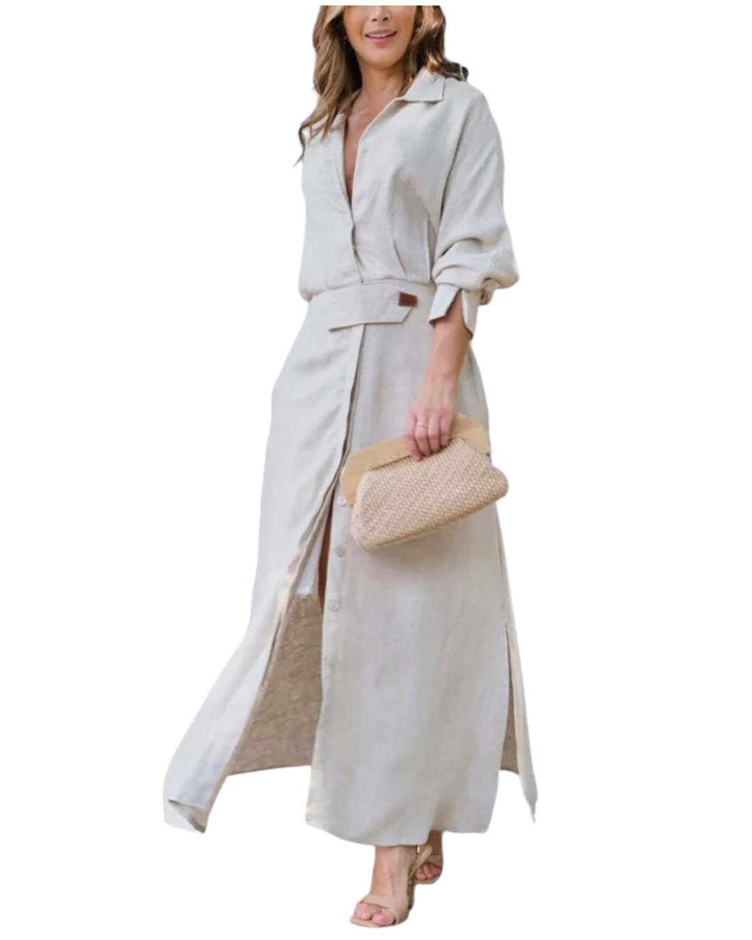 Ava&Rose™| Elegant Maxi Dress with V-Neck