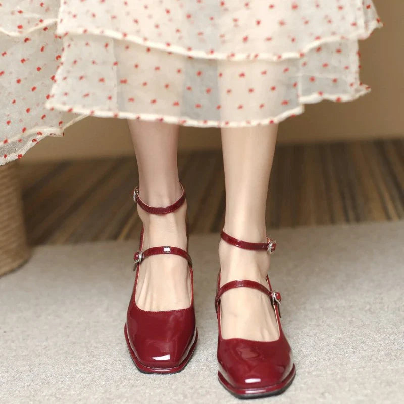 Ava&Rose™| Elegant Ankle-Strap Pumps